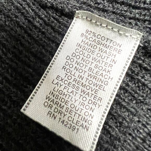 Project Sweater Dark Grey Ruffle Front Button Cardigan Long Sleeve Knit Women XS - Picture 10 of 12